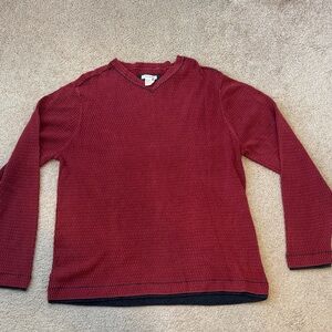 Carbon2Cobalt V-Neck Red Sweater for Men